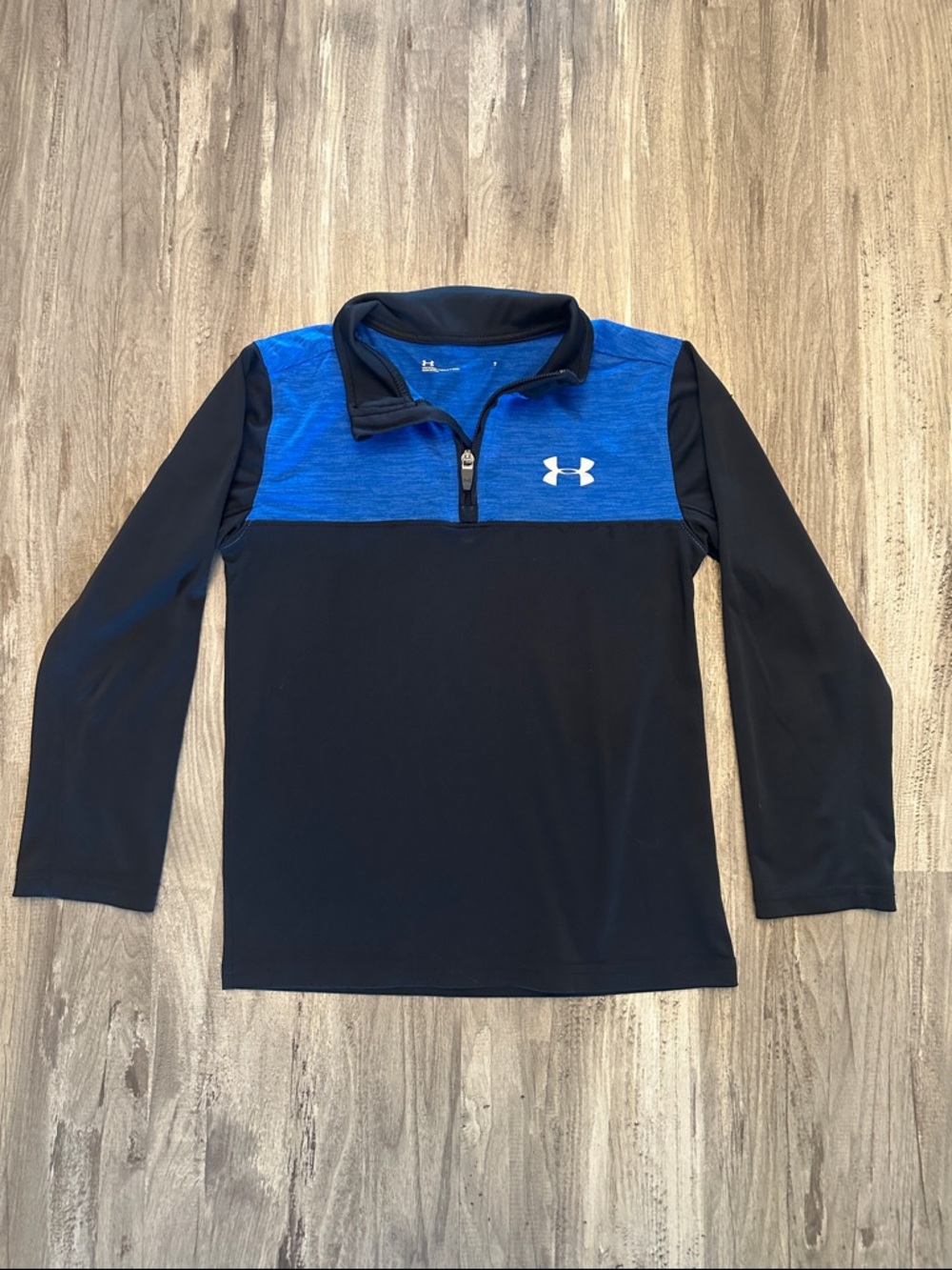 Under Armour Black and Blue 3/4-Zip Performance Pullover